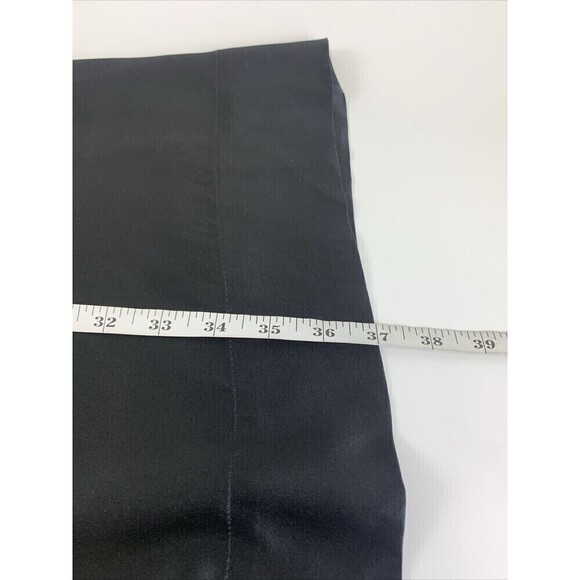 BOGO BCBGMaxazria Silk Dress Black Short Pleated Sleeves Tie Wrap Around Medium - Picture 14 of 14